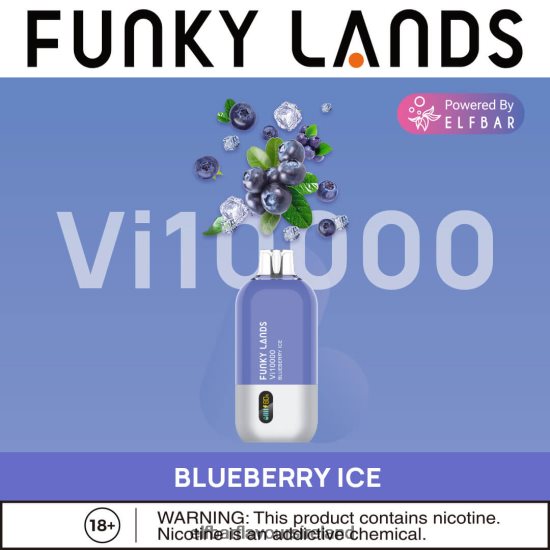 Elf Bar Box Of 10 Ireland - ELFBAR Funky Lands Best Flavor Disposable Vape Vi10000 Iced Series 8X24RJ453 Blueberry Ice