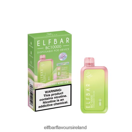 Elf Bar Ireland Bulk - ELFBAR Disposable Vape New BC10000 10000Puffs 8X24RJ348 Strawberry Kiwi Ice