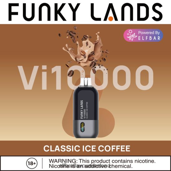 Elf Bar 5000 Ireland - ELFBAR Funky Lands Disposable Vape Vi10000 Puffs 8X24RJ472 Classic Ice Coffee