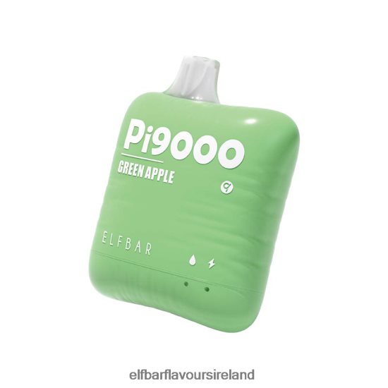 Elf Bar Box Of 10 Ireland - ELFBAR Pi9000 Disposable Vape 9000 Puffs 8X24RJ412 Green Apple