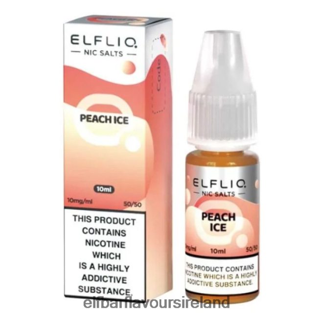 Elf Bar Juice Ireland - ELFBAR ElfLiq Nic Salts - Peach Ice - 10ml-10 mg/ml 8X24RJ185