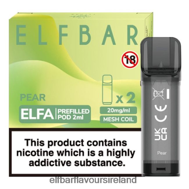 Elf Bar Ireland Price - ELFBAR Elfa Pre-Filled Pod - 2ml - 20mg (2 Pack) 8X24RJ123 Pear