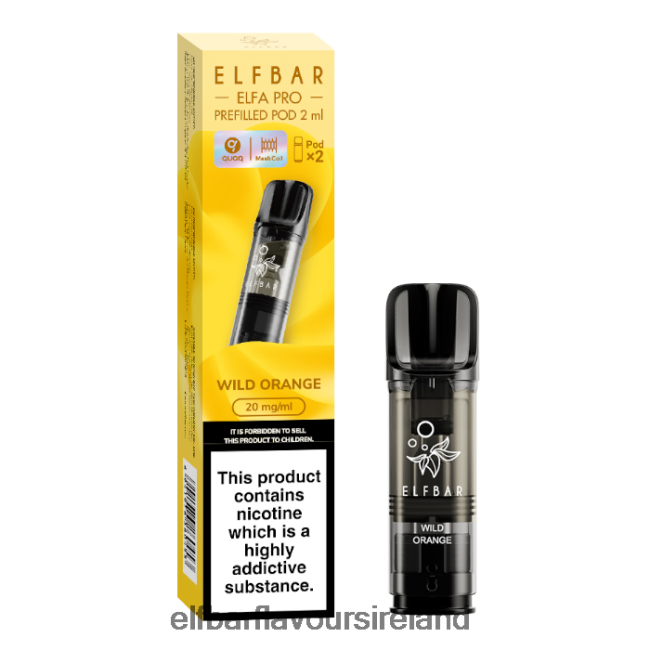 ELFBAR Bc5000 Ireland - ELFBAR ELFA PRO Prefilled Pods - 20mg - 2PK 8X24RJ95 Wild Orange