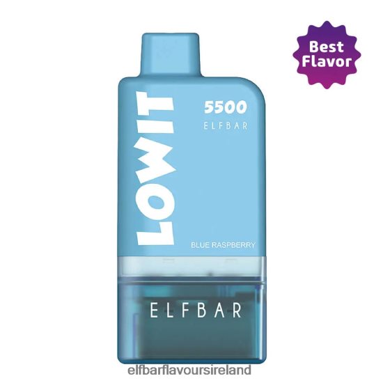 Elf Bar 5000 Ireland - ELFBAR Prefilled Pod Kit LOWIT 5500 2%Nic Blue Raspberry 8X24RJ436 Blue Raspberry+Blue Battery