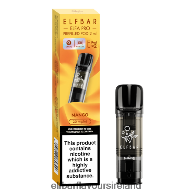 ELFBAR Af5000 Ireland - ELFBAR ELFA PRO Prefilled Pods - 20mg - 2PK 8X24RJ87 Mango