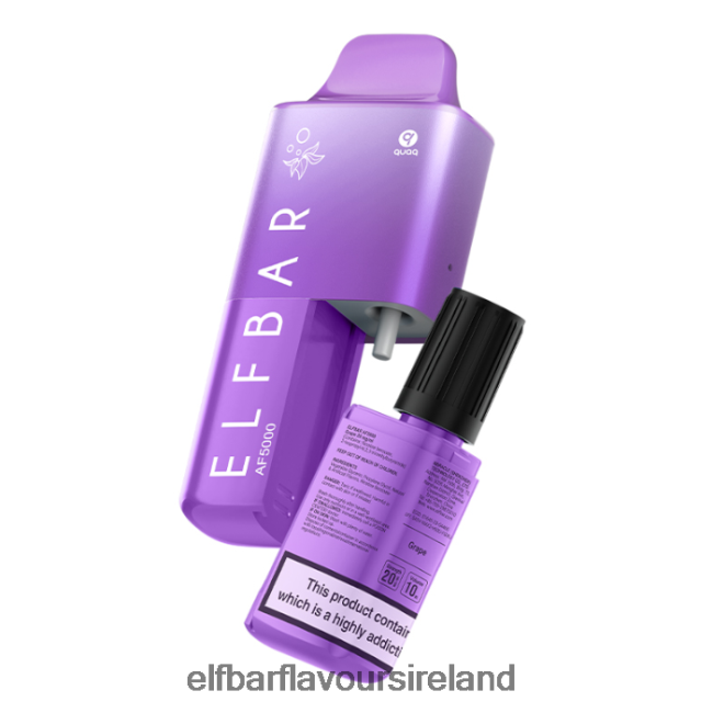 Elf Bar Juice Ireland - ELFBAR AF5000 Prefilled Kit - 20mg 8X24RJ52 Grape