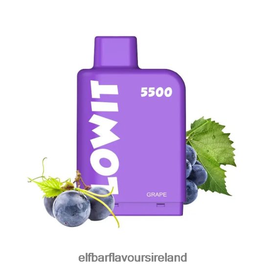 Elf Bar Ireland - ELFBAR Prefilled Pod LOWIT 5500 Puffs 2%Nic 8X24RJ444 Grape