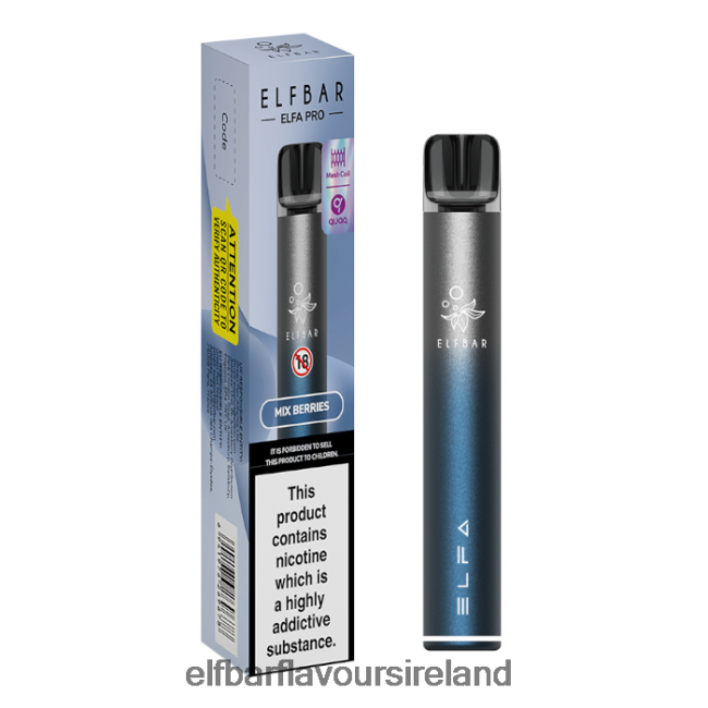 Elf Bar 600 Ireland - ELFBAR ELFA PRO Pod Kit - Rechargeable 8X24RJ70 Twilight Blue + Mixed Berries Prefilled Pod